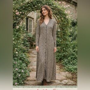 Vintage April Cornell Maxi Prarie Style Dress